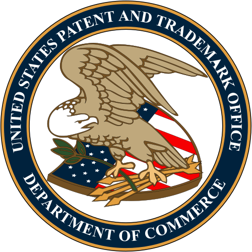 The seal
of the United States Patent and Trademark Office.